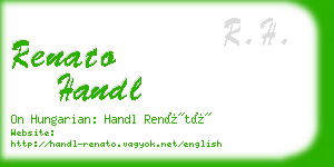 renato handl business card